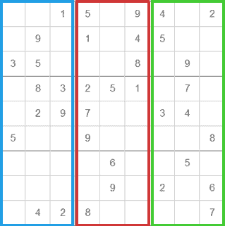 Sudokuyu bloklara bölün